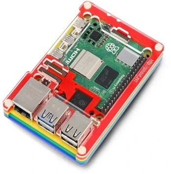 Pibow Coupe 5 - Raspberry Pi 5 dėklas - Rainbow - PiMoroni PIM678