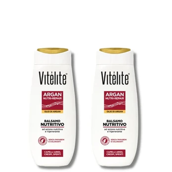 Maitinamasis, atstatomasis plaukų balzamas su arganu Vitelite Argan, 2x250 ml