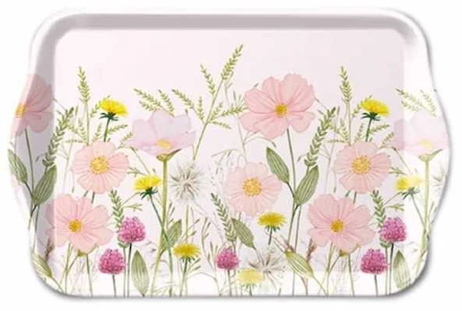 Ambiente Padėklas iš melamino 13x21cm "Rausvos gėlytės"