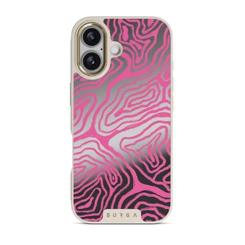 Pink Shores - iPhone 17 Case, Elite Mirror Light (MagSafe) / Gold