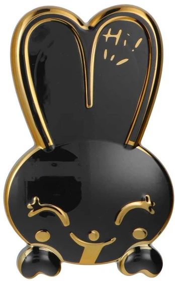 Phone stand RABBIT - stick-on - juodas