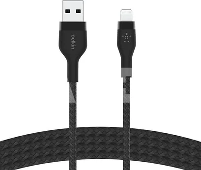 Cable BoostCharge USB-A for Lightning silicone,, 1m, black