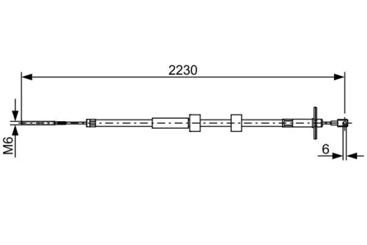 Trosas, stovėjimo stabdys BOSCH 1 987 482 500