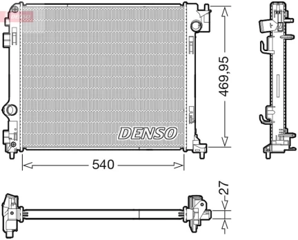Radiatorius, variklio aušinimas DENSO DRM46065