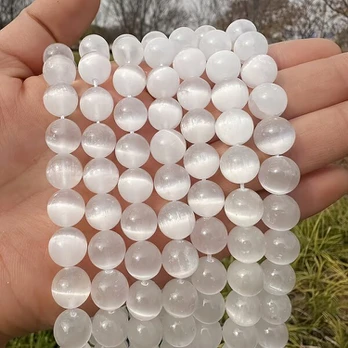 Gipso karoliukai, 8mm-45-50pcs