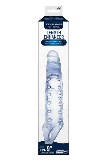 NMC 9 Inch TPE Transparent Length Enhancer with Support Strap