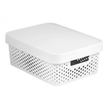 Daiktadėžė Curver Infinity Dots, 11 l, balta, 360 x 270 x 140 mm