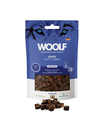 WOOLF Soft Cubes Duck Monoprotein 100g minkšti anties kubeliai