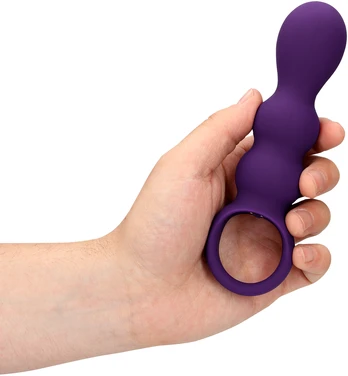 Loveline By Shots Teardrop Shaped Anal Vibrator - Clear Violetinė