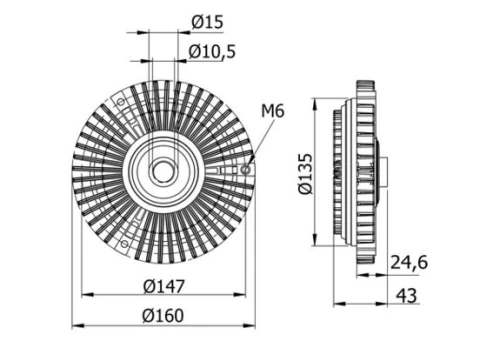 Sankaba, radiatoriaus ventiliatorius MAHLE CFC 52 000S