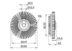 Sankaba, radiatoriaus ventiliatorius MAHLE CFC 52 000S kaina