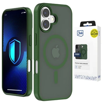 Dėklas Apple iPhone 17 - 3mk Hardy Hazy MagCase Green