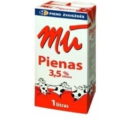 Milk MŪ, natural, 3.5, 1l (12psc.)