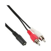 Kabelis InLine Jack 3.5mm - RCA (Cinch) x2 1.5m juoda (89940)