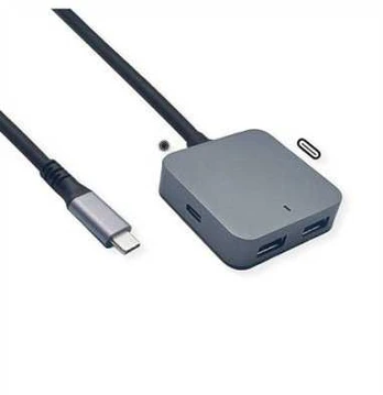 VALUE USB 3.2 Gen 2 šakotuvas, 4 prievadai (2x A + 2x C), su prailginimo laidu, 3 m