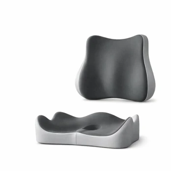 Ergonomiška kėdutės pagalvėlė, juoda, 2 dalių rinkinys