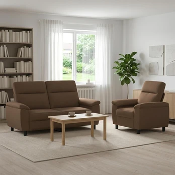 Sofa Sofos komplektas 2 vnt. Ruda Audinys