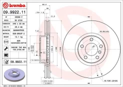 BREMBO 09.9922.11 Brake Disc kaina