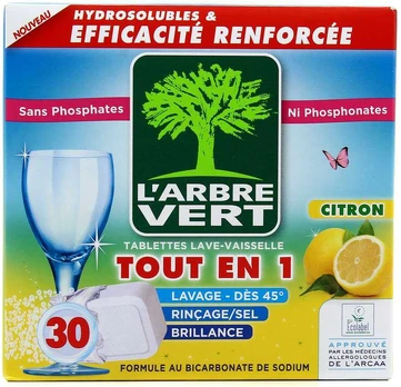 L'ARBRE VERT nõudepesumasina tabletid Lemon 30tk