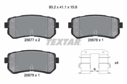 Stabdžių trinkelių rinkinys, diskinis stabdys TEXTAR 2567701 kaina