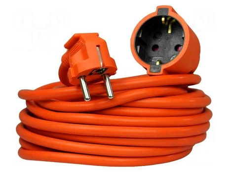 Extension lead | 3x1.5mm2 | 20m | PVC | orange | Sockets no: 1 | 16A