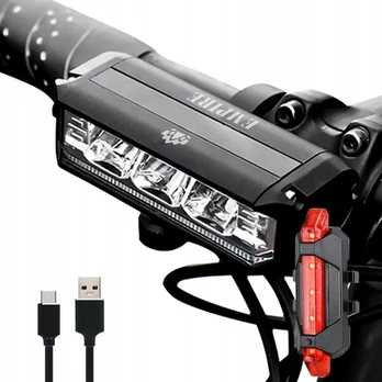 Led dviračio priekinis žibintas galingas + galinis