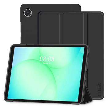 Juodas atverčiamas dėklas Samsung Galaxy Tab A9 Plus / A11 Plus 11.0 planšetei "Tech-Protect Smartcase"