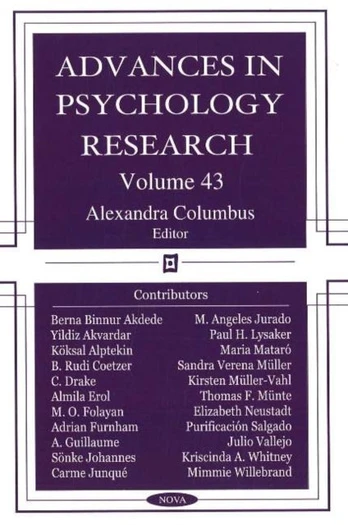 Advances in Psychology Research