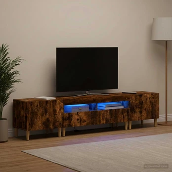 5 dalių LED televizoriaus stovas Dūminio ąžuolo