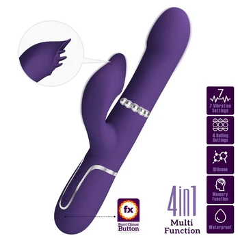 PRETTY LOVE Zalin Rabbit Vibrator 4 in 1 Violetinis