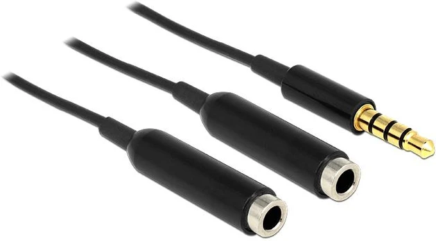 Kabelis Delock Jack 3.5mm - Jack 3.5mm 0.2m juoda (65575)