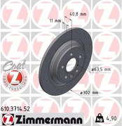 Stabdžių diskas ZIMMERMANN 610.3714.52 kaina