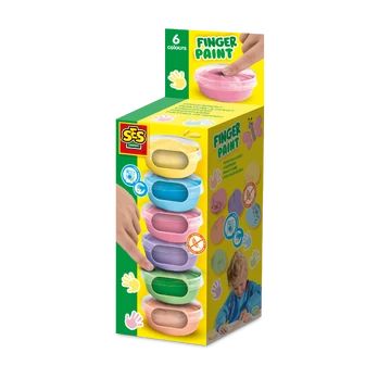 SES Dažai piešti rankomis, 6 pastelinės spalvos