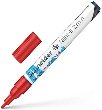 Akrilinis žymeklis SCHNEIDER Paint-it 310, 2 mm, raudonos sp.