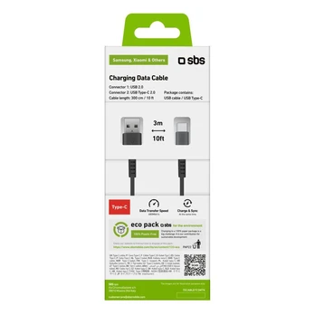 SBS TecabletC3MTK, USB A 2.0 - USB C, 3 m