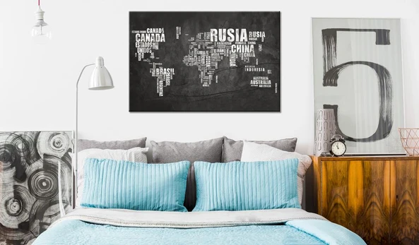 Artgeist Kamštinis paveikslas - Spanish Geography [Cork Map - Spanish Text]