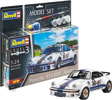 Model Set Porsche 934 RSR ''Martini'' - PLASTIKINIS modeliavimo rinkinys