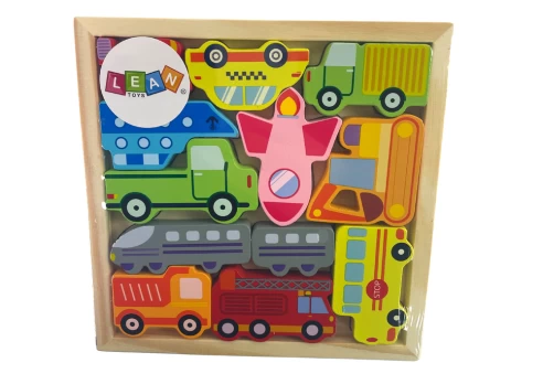 Medinė dėlionė Transporto priemonės