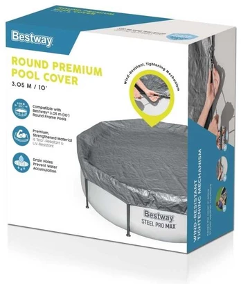 Bestway overdækning 305cm Premium Rund Poolcover