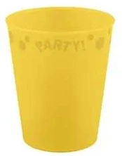 „Party Geltona“ geltonas mikro plastiko puodelis, 250 ml