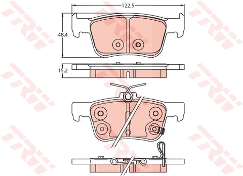 TRW GDB2252 Brake pad set