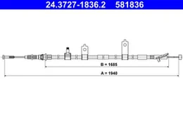 Trosas, stovėjimo stabdys ATE 24.3727-1836.2