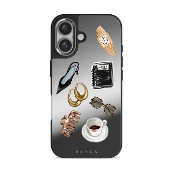 Boss Babe - iPhone 16 Case, Elite Mirror Dark (MagSafe) / Silver