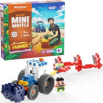 Marioinex *****Klocki waffle Farmer traktor/pług 50el 07504