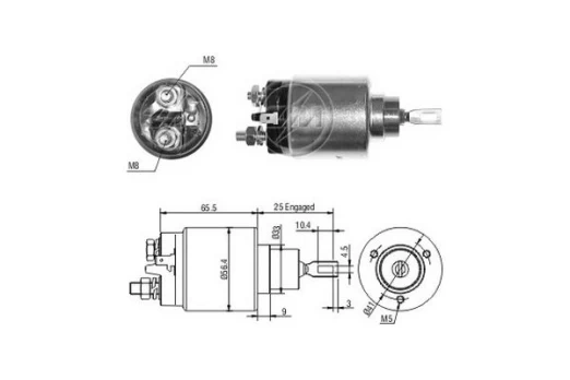Solenoidinis jungiklis, starteris ERA ZM2777