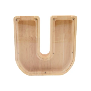 Medinė taupyklė "Raidė-U", 18 cm