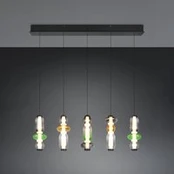 LED pakabinama lempa „Minerva“, ilgis 100 cm, spalvota, stiklas, CCT dimeris