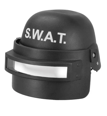 S.W.A.T. HELMET WITH VISOR hard plastic - child size