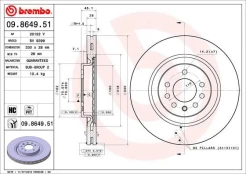 Stabdžių diskas BREMBO 09.8649.51 kaina