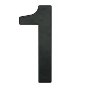 Durų numeris Haushalt MB-1, 145 mm, metalas, juoda kaina